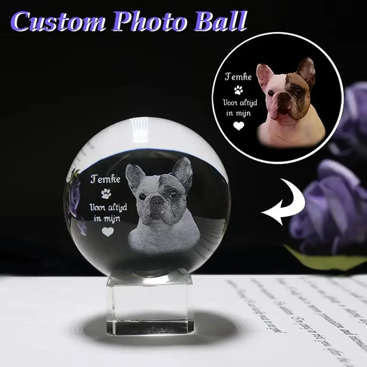ESFERA DE CRISTAL PERSONALIZABLE