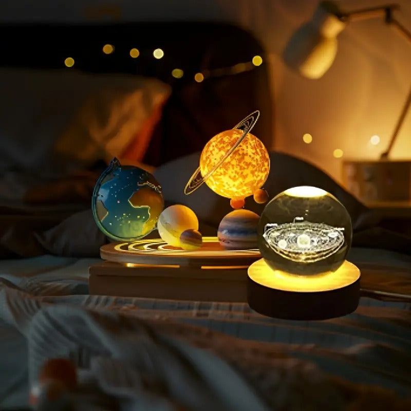 luz nocturna de galaxia planetaria